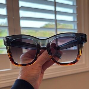Quay Gradient Tortoise Square Sunglasses - Gray & Brown